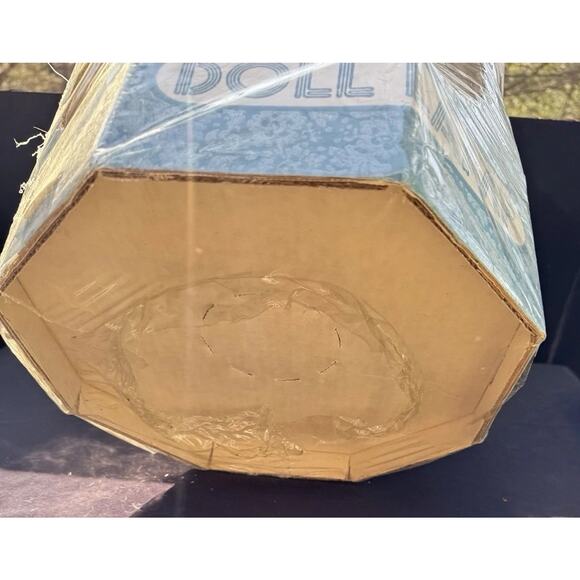 Rare 1960 Gilbert Doll Lamp Still In Box Floral Shade & Dress Boudoir Lady lamp - Picture 3 of 12